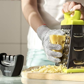 4-in-1 Knife Sharpener and Cut-Resistant Glove Set