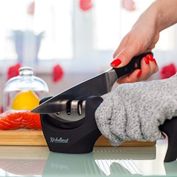 4-in-1 Knife Sharpener and Cut-Resistant Glove Set