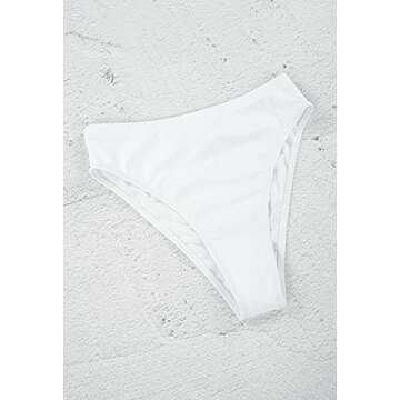 Stylish Selowin Women's High Waist Bikini Set White