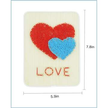 BAZIMA DIY String Art Kit for Beginner, DIY Cordate Craft Kit,Unique Gift,Craft Kit for Holidays