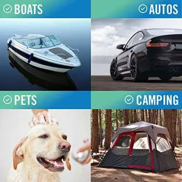 Super Absorbent Towels, Synthetic Chamois Cloth for Car and Boat Drying, Smooth Cooling Towel, Marine Grade Cleaning Supplies, PVA Shammy Dry Towel 1 Pack