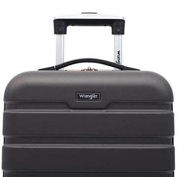 Wrangler Hardside Spinner Carry-On Luggage 22-Inch Charcoal