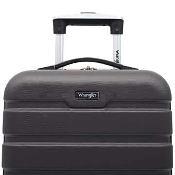 Wrangler Hardside Spinner Carry-On Luggage 22-Inch Charcoal