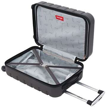 Wrangler Hardside Spinner Carry-On Luggage 22-Inch Charcoal