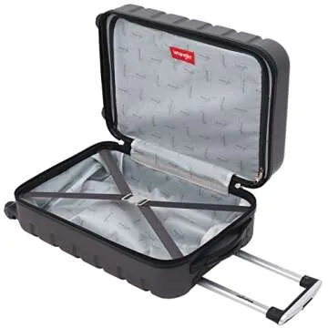 Wrangler Hardside Spinner Carry-On Luggage 22-Inch Charcoal