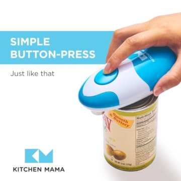 Kitchen Mama Electric Can Opener - One-Touch, Battery Operated