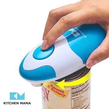 Kitchen Mama Electric Can Opener - One-Touch, Battery Operated