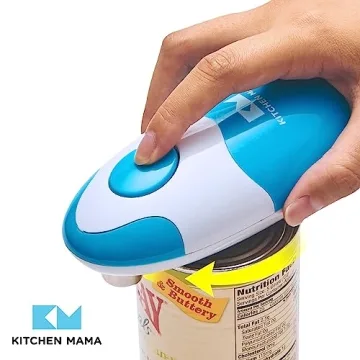 Kitchen Mama Electric Can Opener - One-Touch, Battery Operated