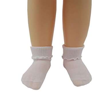 Xiyadun 6 Pairs Kids Girls Turn Cuff Ankle Socks Low Cut Cottle Ruffle Dress Socks Cute (2-5T, Ruffl...