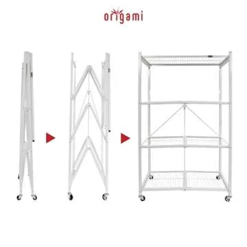 Origami 4-Tier Folding Storage Shelves for Home & Office