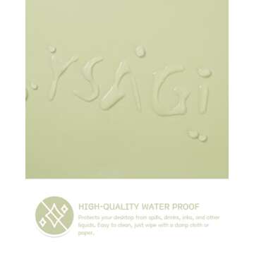 Non-Slip Leather Desk Mat, Desk Mouse Pad, Waterproof PVC Leather Desk Table Protector, Large Desk Blotter, Easy Clean Laptop Desk Writing Mat for Office/Work/Home/Decor(Matcha Green, 31.5" x 15.7")