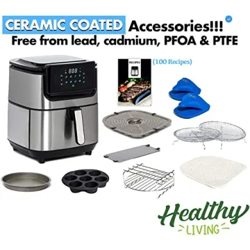 Yedi Evolution Air Fryer with Ceramic Basket and Accessories