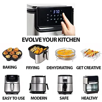 Yedi Evolution Air Fryer with Ceramic Basket and Accessories