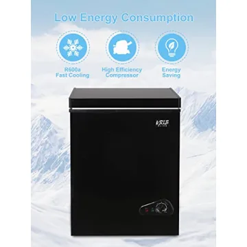 Compact 3.5 Cu.Ft Mini Chest Freezer with 7 Gears