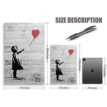 Banksy Canvas Wall Art - Girl With Red Balloon, Ready to Hang