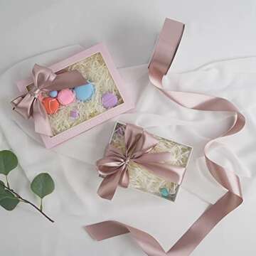 MEEDEE Dusty Rose Satin Double Sided Ribbon 1.5 Inch 50 Yards