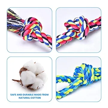 Durable Feeko Dog Rope Toys for Large Chewers - 2 Pack