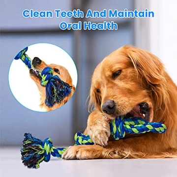 Durable Feeko Dog Rope Toys for Large Chewers - 2 Pack