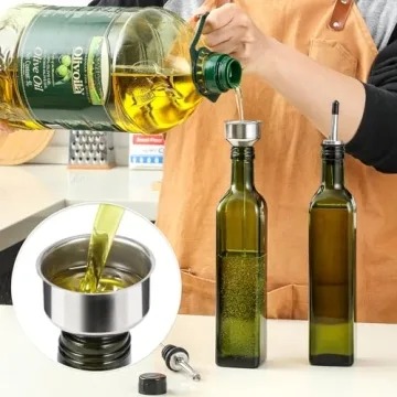 AOZITA 17oz Glass Olive Oil Dispenser - Stylish and Functional
