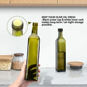 AOZITA 17oz Glass Olive Oil Dispenser - Stylish and Functional