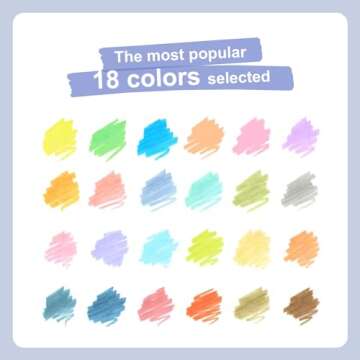 WRITECH Retractable Highlighters Assorted Colors: 18ct Aesthetic Highlighter Markers with Gift Case ...