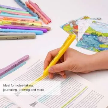 WRITECH Retractable Highlighters in 18 Colors with Case