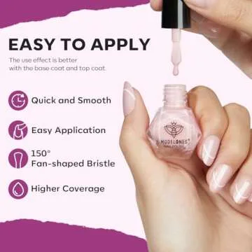 modelones Nail Polish Set 6 Colors, Purple Glitter Pink Shimmer Sparkle Mini Nail Lacquer Kit, Infinite Shine Quick Dry Long Lasting Nail Art DIY Home Salon Manicure Gift for Women Girls