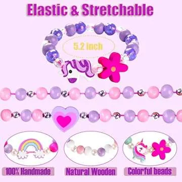 JOTIKO Unicorn Beaded Bracelets - Perfect for Kids Gifts