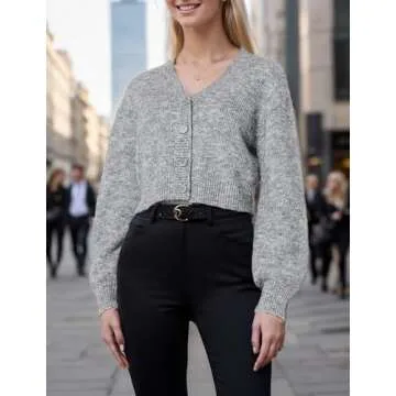Stylish Women's Cropped Cardigan - Cozy & Versatile
