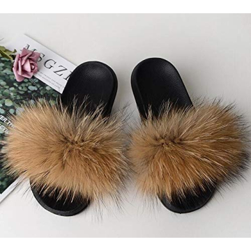 Luxury Fox Fur Slippers for Women - Comfortable & Stylish