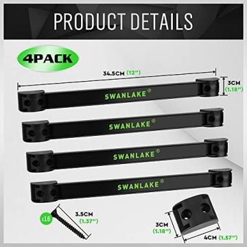 SWANLAKE 12" Magnetic Tool Holder Strips for Garage Use