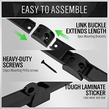 SWANLAKE 12" Magnetic Tool Holder Strips for Garage Use