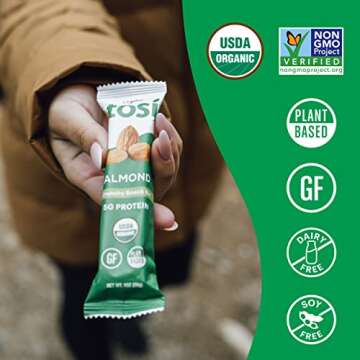 Tosi Almond Protein Bars – Organic Vegan Snacks