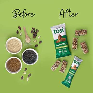 Tosi Almond Protein Bars – Organic Vegan Snacks