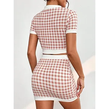 Floerns Women's Crop Top & Bodycon Skirt Set - Stylish & Comfortable