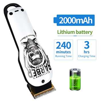 BESTBOMG Updated Professional Hair Clippers Cordless Hair Haircut Kit Rechargeable 2000mAh Hair Beard Trimmer Haircut Grooming Kit with 6 Guide Combs & for Men/Father/Husband/Boyfriend