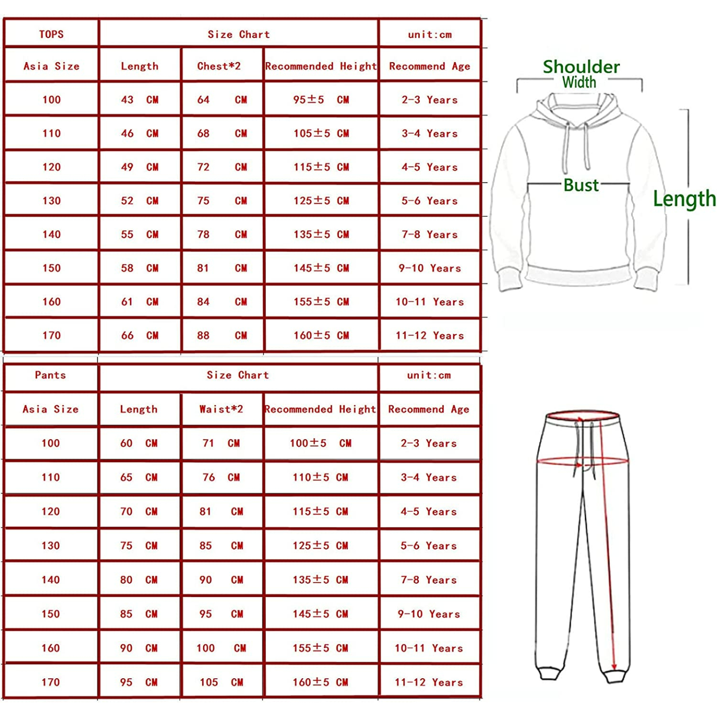 2-Piece Hoodie and Tracksuit Set for Kids