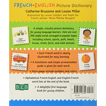 French-English Picture Dictionary for Kids with 350 Words