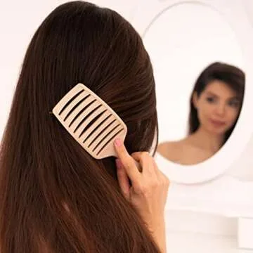 Andwing Paddle Brush by Shani Wigs | Gentle Detangler for All Hair Types