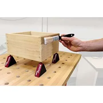 Milescraft 1600 TriGrips - Triangle Cookie Work Grippers, for Woodworking, Painting, Raising and Leveling 4-pack