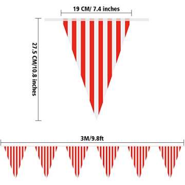 Vibrant 5 Packs Carnival Circus Pennant Banners for Parties