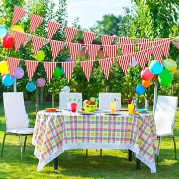 Carnival Pennant Banners for Celebratory Decor - 5 Packs
