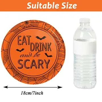 Halloween Party Paper Plates 48 Count Spooky Decor