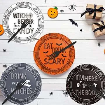 Halloween Party Paper Plates 48 Count Spooky Decor