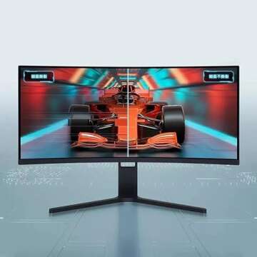 Xiaomi Mi Curved Gaming Monitor 30 Inch with AMD FreeSyncPremium, WFHD 2560 × 1080, 21:9, 200Hz, 4ms, 300lm, 99% sRGB, 2 HDMI, 2 Display Port, Audio Out, TUV Certified Blue Light Reduction