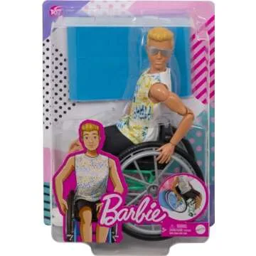 Inclusive Ken Fashionistas Doll with Wheelchair & Ramp