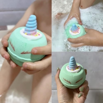 Unicorn Bath Bombs for Kids with Hidden Toys - 9 Pack