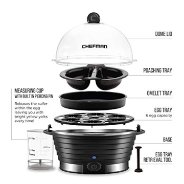 Chefman Egg-Maker Rapid Poacher Steamer Cooker