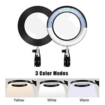 Adjustable 5X Magnifier LED Desk Lamp for Precision Work