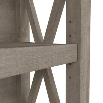 Bush Furniture Tall 5 Shelf Bookcase - Modern Farmhouse Style